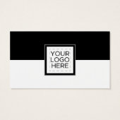 Moderne Visitekaartjes zwart kleurenblok (Achterkant)