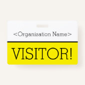 Moderne "VISITEUR !" Badge (Devant)