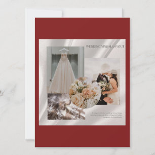 Moderne Visuele Lay-out Moodboard Platkaart Trouwd