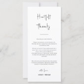 Moderne viva Magenta Dank u het Menu van de Plaats (Achterkant)