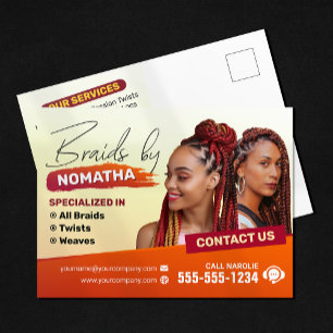 Moderne Vlecht Salon Vlechtstylist Kapper Briefkaart