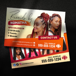 Moderne Vlecht Salon Vlechtstylist Kapper Flyer