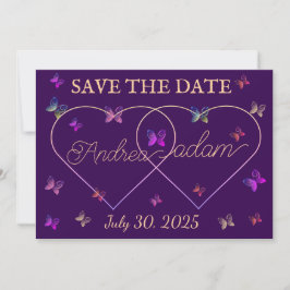 moderne vliegende vlinders hart save the date