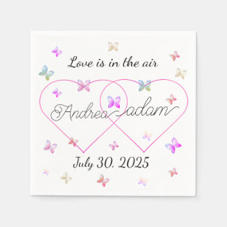 Moderne Vliegende Vlinders Hart Servet