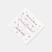 Moderne Vliegende Vlinders Hart Servet (Hoek)