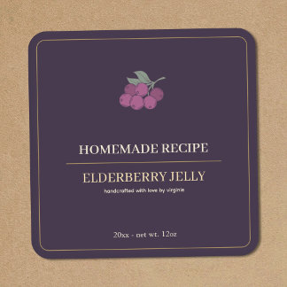 Moderne Vlierbessenjam Label Sticker