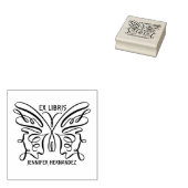 Moderne Vlinder Ex Libris Boek  Rubberstempel (Gestempeld)