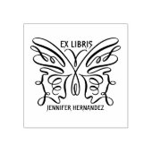 Moderne Vlinder Ex Libris Boek  Rubberstempel (Afrduk)