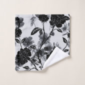 Moderne vlinder Floral Noir Bad Handdoek (Wasdoekje)