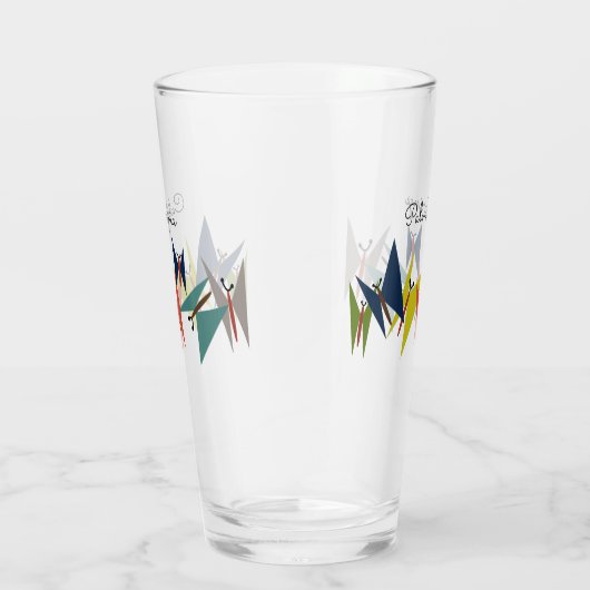 Moderne vlinder uit de middeleeuwen Drink glasdesi Glas (Rechts)