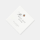 Moderne vlinderbruiloft servet (Hoek)