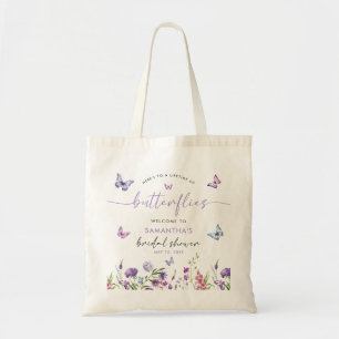 Moderne Vlinders Bruidsdiner Welkomstbord Tote Bag
