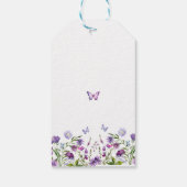 Moderne Vlinders Bruidsfeest Welkomstbord Cadeaulabel (Achterkant)