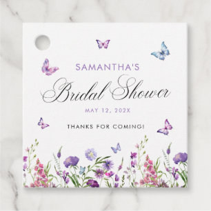Moderne Vlinders Bruiloftsshower Bedankt Bedankjes Labels