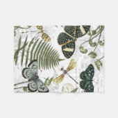 moderne  vlinders en libellen fleece deken (Voorkant (Horizontaal))