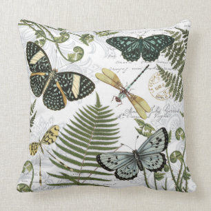 moderne  vlinders en libellen kussen