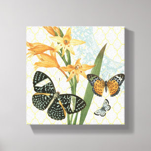 Moderne vlinders gestrekte canvas afdruk