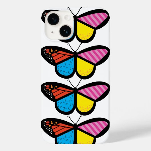 Moderne vlindertelefoonhoes Case-Mate iPhone case (Achterkant)