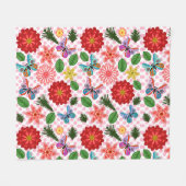 Moderne Vlindertuin Bloem Lentetuin Fleece Deken (Voorkant (Horizontaal))