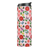 Moderne Vlindertuin Bloem Thermosbeker (Gedraaid links)