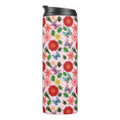 Moderne Vlindertuin Bloem Thermosbeker (Geroteerd rechts)