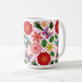 Moderne Vlindertuin Bloemstuk  Koffiemok (Voorkant rechts)