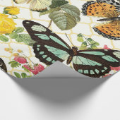 moderne vlindertuin cadeaupapier (Hoek)