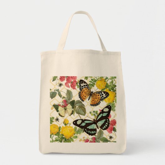 moderne  vlindertuin tote bag (Voorkant)