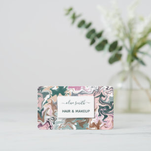 Moderne vloeibare kunst acryl visitekaartje