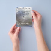 Moderne vlucht, vliegtuig Adverteren brochure (Hand)