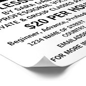 Moderne, vocalistische les Adverteren Poster (Hoek)