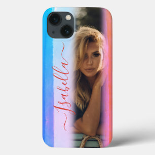 Moderne Voeg Je Eigen Foto Toe Aangepaste Naam Wat iPhone 13 Hoesje