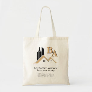 Moderne Voeg Uw Eigen Logo Toe Professionele Zwart Tote Bag