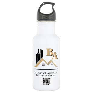 Moderne Voeg Uw Eigen Logo Toe Professionele Zwart Waterfles