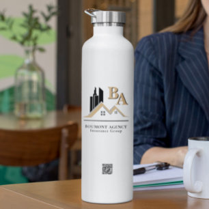 Moderne Voeg Uw Eigen Logo Toe Professionele Zwart Waterfles