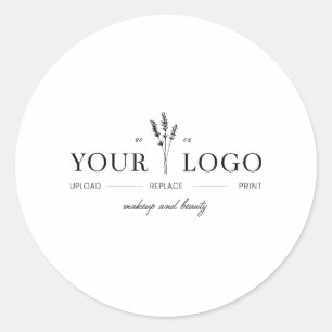 Moderne Voeg Uw Logo Toe Beauty Make-up Artiest Ronde Sticker
