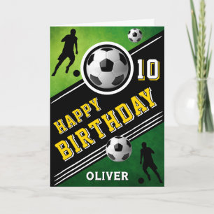 Moderne Voetbal Voetbalspeler Verjaardag Kaart