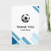 Moderne Voetbalcoach Bedankkaart (Voorkant)