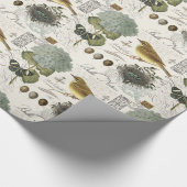 moderne vogel en nest cadeaupapier (Hoek)