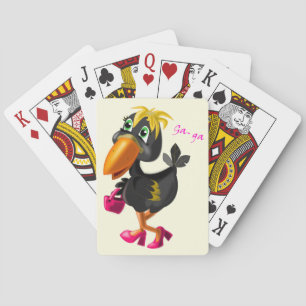 Moderne vogel grappige speelkaarten