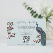 Moderne Vogel Website QR Code Informatiekaartje (Staand voorkant)