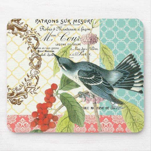 Moderne  vogelmousepad muismat (Voorkant)