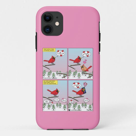Moderne vogelparing roept Comic Case-Mate iPhone Case (Achterkant)
