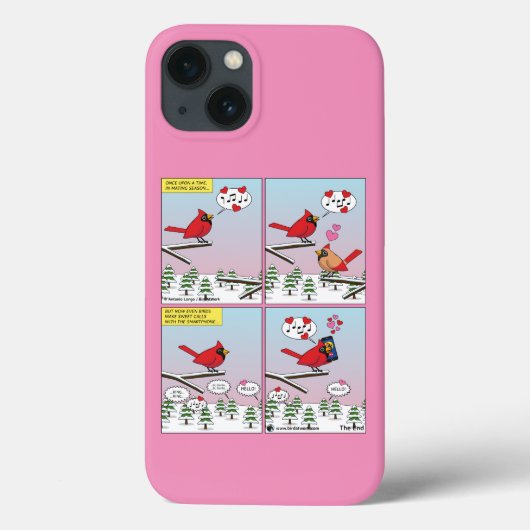 Moderne vogelparing roept Comic Case-Mate iPhone Case (Achterkant)