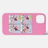 Moderne vogelparing roept Comic Case-Mate iPhone Case (Achterkant (horizontaal))