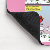 Moderne vogelparing roept Comic Muismat (Hoek)