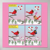 Moderne vogelparing roept Comic Poster (Voorkant)