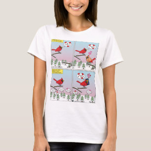Moderne vogelparing roept Comic T-shirt