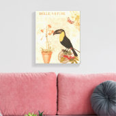 Moderne vogelroze vlinder canvas afdruk (Insitu (Woonkamer))