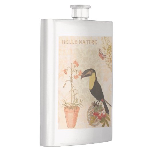 Moderne vogelroze vlinder flacon (Rechts)